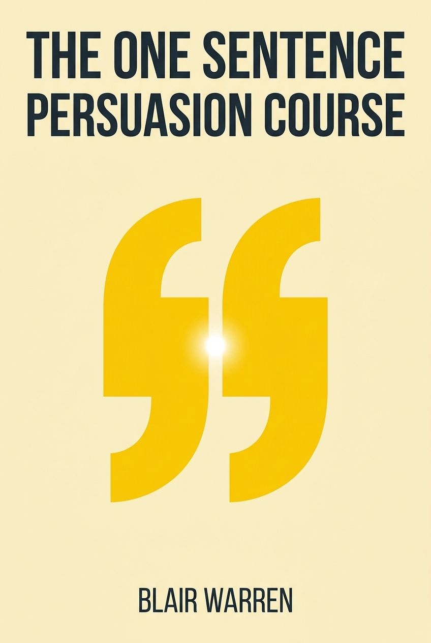 The One Sentence Persuasion Course - 27 Words to Make the World Do Your Bidding cover